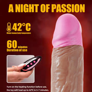 Vibratore Telecomandato in <span class=keywords><strong>Silicone</strong></span> Morbido, Dildo Riscaldante, Giocattolo Sessuale per Donne, Materiale in <span class=keywords><strong>Silicone</strong></span> Liquido - Product Image 3