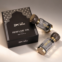 Boîte de parfum de luxe, boîte cadeau rigide à fermeture magnétique avec motif doré, boîte d'emballage personnalisée avec logo pour flacon en verre d'attar oud
