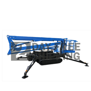 Cesta giratoria de 16m y 18m, plataforma elevadora de trabajo aérea eléctrica hidráulica, orugas ajustable, Araña, camioneta, camión, elevador de pluma - Product Image 1
