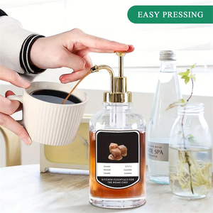 زجاجة زجاجية مخصصة من موزع شراب القهوة مع غطاء زيت وموزع للخل - Product Image 6