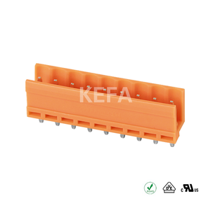 HT396V-3.96 Mm Pitch 2pins 300V 8A 7-8MM Orange Plug-In <b>Terminal</b> Block Nickel-Plated Copper Push-In Connection PA66 - Product Image 2