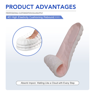 Solette per Scarpe Resistenti per Uomo, in PU Super Morbido, con Cuscinetto Massaggiante, <span class=keywords><strong>Memory</strong></span> <span class=keywords><strong>Foam</strong></span>, Tecnologia 4D Cloud, per Sport e Comfort - Product Image 2