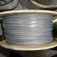 Câble en acier inoxydable 7*7 recouvert de nylon, 2,5 mm, pour grill invisible, 1000 m par rouleau, fourni par l'usine