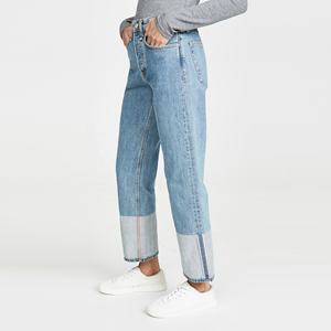 Vintage mid rise New's width from the leg denim jean pant jeans in Two Tone - Product Image 2