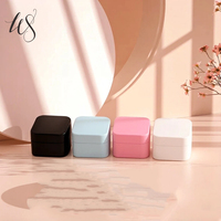 Tarro Cuadrado de Plástico PP Negro Mate y Rosa Vacío al por Mayor, 5ml-50ml, Color Personalizado, OEM/ODM Disponible para Gel Cosmético y Esmalte de Uñas