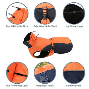 Оптовая продажа, ветрозащитная одежда для домашних животных, водонепроницаемая зимняя Большая куртка для собак с северным лицом, пальто для собак - Product Image 3