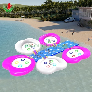 Fabbrica a buon mercato con l'alta qualità in PVC gonfiabile <span class=keywords><strong>parco</strong></span> acquatico galleggiante acqua ponte fiore trampolino di salto buttafuori Park - Product Image 5