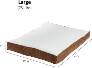 Grand lit pour chien <span class=keywords><strong>Latte</strong></span> pour caisse-Antidérapant Heavy Duty Easy Clean Solid Pattern Eco-Friendly 100% Cotton for Indoor/Outdoor Use - Product Image 3