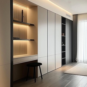 Modern Style <b>Sliding</b> <b>Swing</b> Custom-made Durable Wardrobe Light Feature Bedroom Furniture Hotels-Factory Price - Product Image 3