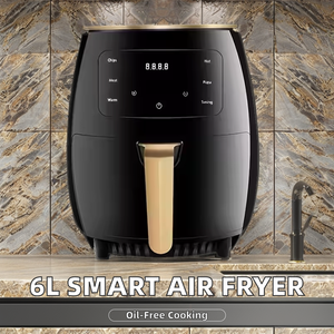 Plateau carré en verre, <span class=keywords><strong>double</strong></span> porte française, accessoire portable XXL, profond, <span class=keywords><strong>double</strong></span>, noir, pièces de rechange, étagère de cuisine, panier pour <span class=keywords><strong>friteuse</strong></span> à air - Product Image 2