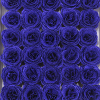 Têtes de fleurs en poudre or rose cristalline, accents de rose scintillants, bouquet fait main Blue Enchantress pour la Saint-Valentin 2026