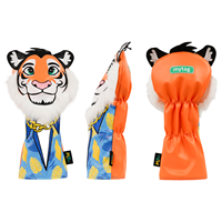 Housse de tête de club de golf en forme de tête d'animal, logo personnalisé, accessoires de golf en stock, vente en gros, housses de tête de golf uniques