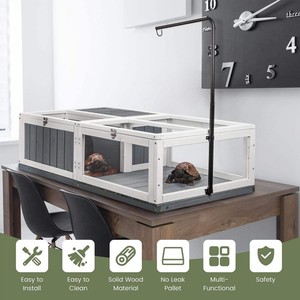 Jaula moderna para conejillo de indias, <span class=keywords><strong>recinto</strong></span> para Hábitat de tortugas, <span class=keywords><strong>recinto</strong></span> para reptiles de animales pequeños de madera - Product Image 6