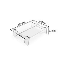 Table pliante rectangulaire en acrylique transparent, portable, pour l'extérieur, vente en gros, pour le camping, le dortoir, le café, l'ordinateur