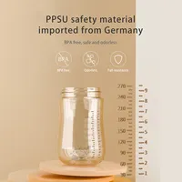 Botella de alimentación de 240ml para bebé, sin BPA, PPSU, diseño de moda con tetina de silicona, de plástico
