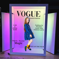 Livraison gratuite en 48H Photo Booth Box Magazine avec lumière d'appoint LED