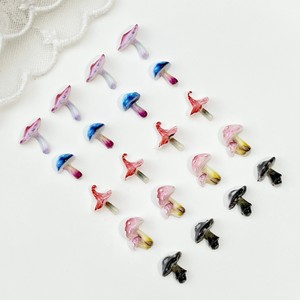 Simulación de Halloween, hongo colorido, lindo arte de plantas negras, dijes Diy, bailarina, uñas redondeadas, decoración, Mini funda de teléfono basura - Product Image 3