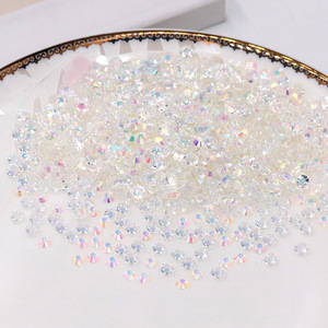 Strass pour ongles en résine AB, dos plat, pierres de cristal rondes éblouissantes pour décorations de manucure, 3 mm, multicolores, vente en gros - Product Image 4