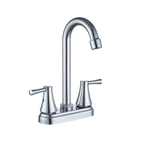 Robinet de lavabo de salle de bain en acier inoxydable 304, finition chromée, montage sur comptoir, rotation à 360 degrés, mitigeur OEM ODM