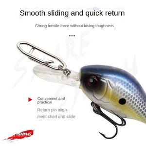 50pcs haute résistance pêche Snap eau salée connecteur en acier inoxydable s'enclenche émerillons attirail acier puissance pêche Clip <span class=keywords><strong>leurre</strong></span> changement rapide - Product Image 5