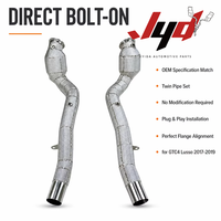 Tuyau d'échappement JYD en acier inoxydable 304 isolé avec catalyseur pour Ferrari GTC4 Lusso 3.9T 2017-2019, optimisation des performances