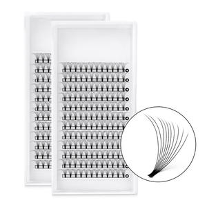 Xl बड़े ट्रे आंखों के पूर्वनिर्मित प्रशंसक चमक 8d छोटी जड़ों की मात्रा नकली प्रशंसक चमक के साथ क्लस्टर पलक 0.05 मिमी 400 प्रशंसकों के लिए - Product Image 1