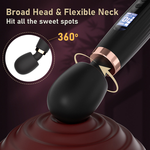 Vibrador AV Wand resistente al agua para mujer, 10 modos, 4 velocidades, masajeador de silicona recargable potente con pantalla LCD, herramienta de relajación corporal - Product Image 5