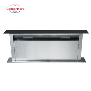 Campana de cocina retráctil de vidrio templado con control táctil digital de 90cm, campana extractora con ventilación para uso doméstico - Product Image 2