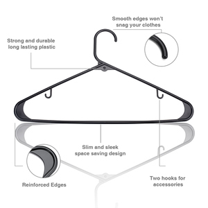 Móc Áo Nhựa Tiêu Chuẩn Móc Áo Hình Ống Bền Lý Tưởng Để Giặt Và Sử Dụng Hàng Ngày, Mỏng Và Tiết Kiệm Không Gian - Product Image 3