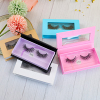 Boîtes d'emballage pour cils en gros à bas prix, boîtes à cils personnalisées avec logo, boîtes à cils vides avec fenêtre transparente