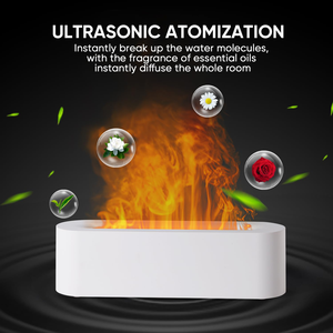 Diffuseur d'huiles essentielles ultrasonique pour la maison, diffuseur d'arômes USB avec effet flamme - Product Image 5