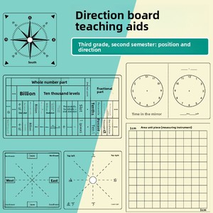 Strumenti didattici per la direzione e la posizione, strumenti didattici trasparenti per la direzione e la posizione, matematica per la scuola primaria (classi di prima e seconda elementare) - Product Image 1