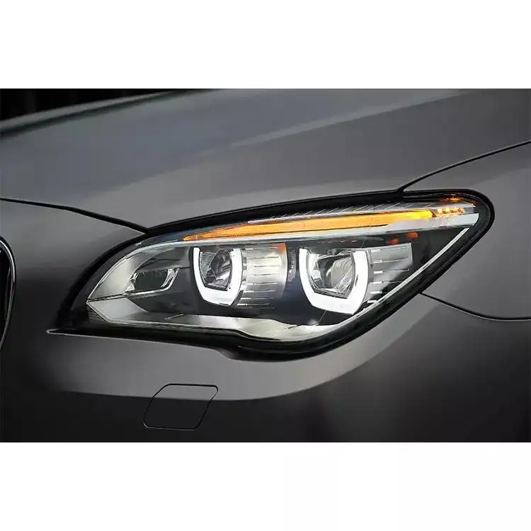 Полностью светодиодный модифицированный автомобильный передний фонарь 2009-2015 730i 740i 750i 760i автомобильные аксессуары для BMW 7 серии F01 F02 фары 12V