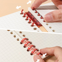 5-Ring Bunte Plastik-Loseblatt-Binderinge Spiralbinder Notizbuch-Bindungskämme für Notizbücher