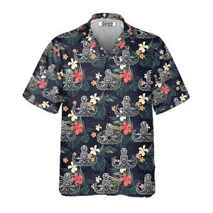 Camicia Hawaiana Estiva Antirughe con Stampa 3D, Maniche Corte e Bottoni, per Uomo, Ideale per Spiaggia e Vacanze - Product Image 4