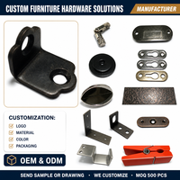 Support d'angle métallique personnalisé pour meubles, quincaillerie de montage stable pour étagères, bureaux, tables et projets de mobilier de bureau