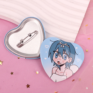 Insignias de metal personalizadas con forma de corazón, fabricadas a medida, con alfileres de seguridad - Product Image 4