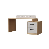 Bureau minimaliste moderne avec deux tiroirs et une étagère ouverte pour usage domestique ou professionnel, design ergonomique