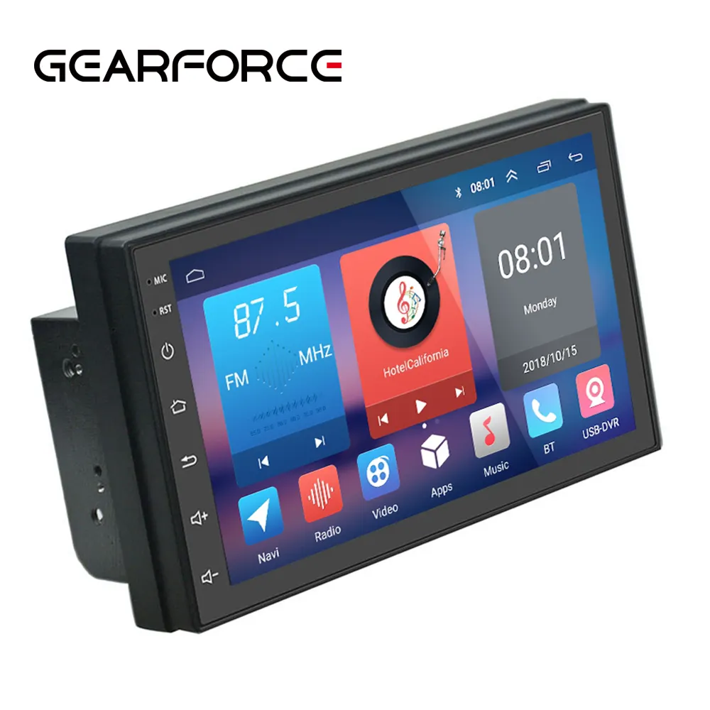 GEARFORCE 7 inch 2 Din Android 11 Car Radio Stereo 2.5D Tempered Glass Touch Screen Car DVD Player with WIFI GPS FM