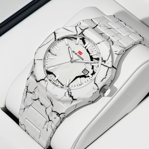 Con motivo in marmo realizzato in lega di grande vetro analogico <span class=keywords><strong>orologio</strong></span> da polso <span class=keywords><strong>orologio</strong></span> al quarzo impermeabile calendario da uomo di fascia alta - Product Image 4