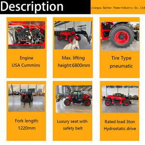 Carretilla elevadora telescópica diésel 3T: altura de elevación de 7M, alcance potente para sitios de <span class=keywords><strong>trabajo</strong></span> exigentes. - Product Image 3