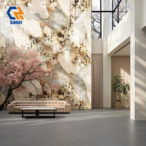 Panel de Pared y Piso de Piedra Sinterizada Gris Moderno de Gran Formato 800x2600mm para <span class=keywords><strong>Baño</strong></span> y Dormitorio, Antideslizante, Antibacteriano, Brillante - Product Image 3