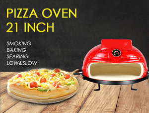 Horno de pizza grande de 21 pulgadas, cinta transportadora de color rojo para horno de pizza de cocina al aire libre, aliba fujian KIMSTONE, forno - Product Image 2