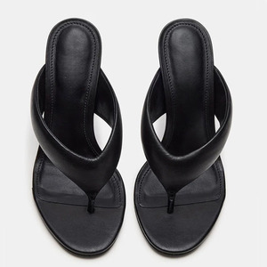 Sandales à bout ouvert pour femmes, grande taille 45, pour pieds larges, chaussures à talons aiguilles pour soirée, mules à bride en PVC, coupe large - Product Image 3