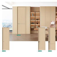 Porte intérieure en bois durable et résistante à l'humidité, porte en MDF sur mesure avec grain de bois, porte de chambre écologique pour projet résidentiel