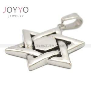 จี้สเตนเลสรูปดาวห้าแฉกสุดคลาสสิกจี้เครื่องรางรูปดาวห้าแฉกโซโลมอน - Product Image 4