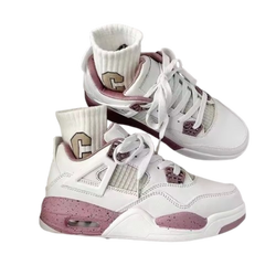 Baskets de basketball tendance style Hong Kong en maille à lacets, amortissantes, légères et antidérapantes, avec doublure en cuir véritable pour hommes et femmes - Product Image 3
