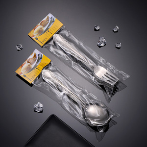 Ensemble de couverts jetables en acier inoxydable africain, cuillère, <span class=keywords><strong>fourchette</strong></span>, <span class=keywords><strong>couteau</strong></span>, vente en gros à prix réduit pour cadeaux d'affaires <span class=keywords><strong>et</strong></span> promotion - Product Image 1
