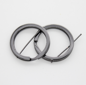 25mm 30mm 35mm vàng hồng đen kim loại thép phẳng chia vòng móc chìa khóa - Product Image 5