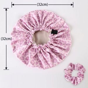Bonnet en satin de soie double couche pour femme avec bande élastique réglable pour dormir - Portable, imprimé sur mesure avec votre marque - Product Image 1